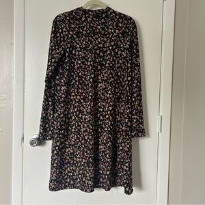 Floral Long Sleeve Swing Dress, Size Medium